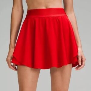 Lululemon Athletica Vibrant Red Skater Skirt